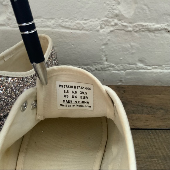 Kate Spade Silver Glitter Sneakers - Picture 10 of 13
